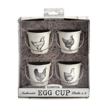 Eddingtons Vintage Hens Egg Cup Pails, Set of 4