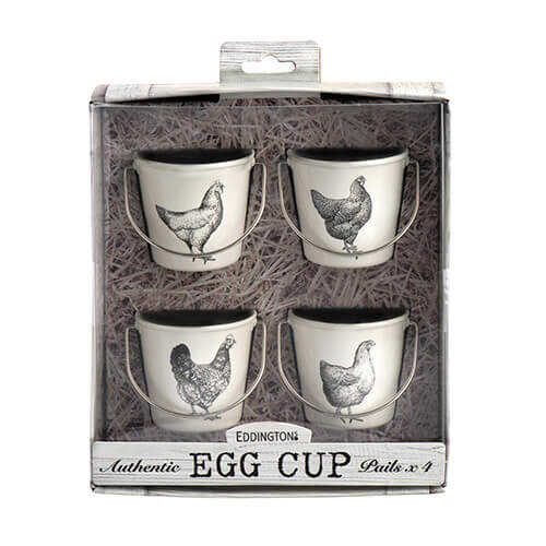Eddingtons Vintage Hens Egg Cup Pails, Set of 4