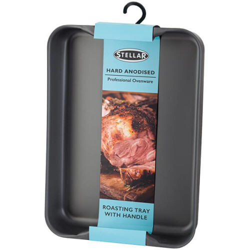 Stellar Stellar Hard Anodised 36 x 27cm Roasting Tray With Handle 2