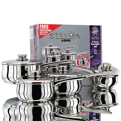 Stellar Stellar 1000 3 Piece Set With FREE 14cm Saucepan