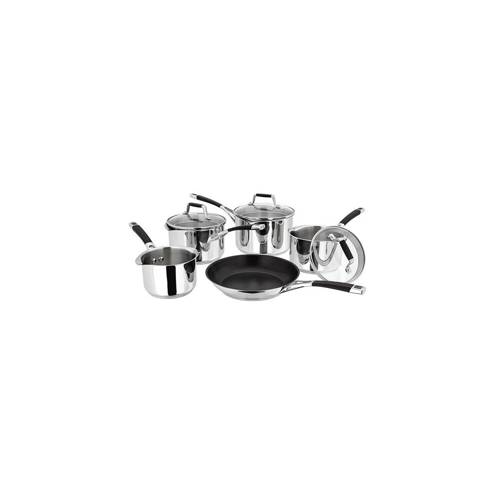 Stellar 5000 Induction 5 Piece Draining Lid Saucepan Set