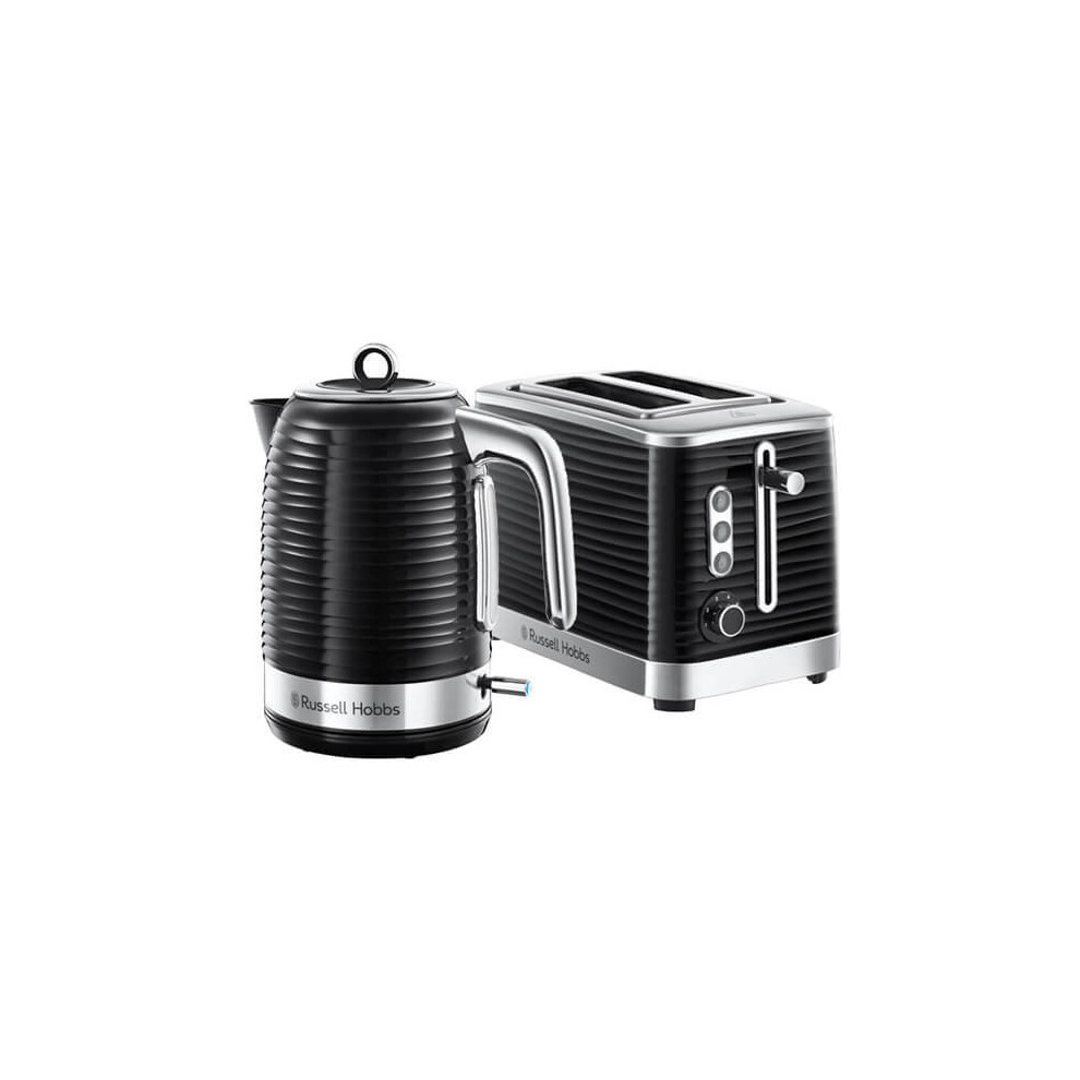 Russell Hobbs Inspire Kettle & 2 Slice Toaster Set Black