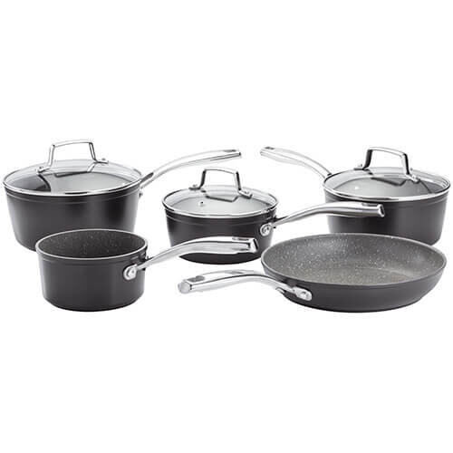 Stellar 5pc Stellar Rocktanium Cookware Set | Non-Stick Saucepan Set