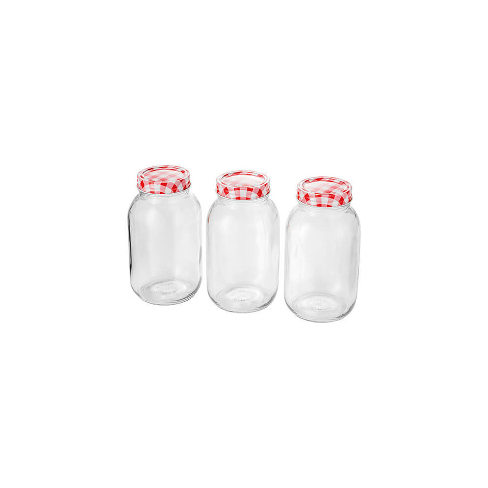 Judge 3 Piece Preserving Jar, 1L, Transparent