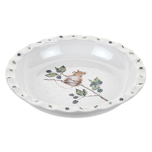 Wrendale Wrendale Pie Dish (Mouse), Bone China, Multi Coloured, 27.5 x 27.5 x 4.5 cm