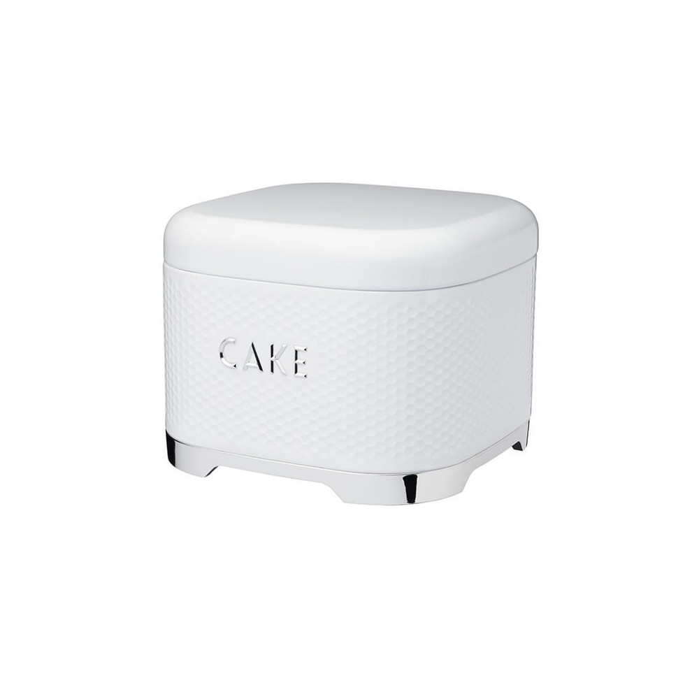 Ice White Textured Steel Cake Tin