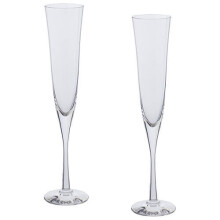 Dartington Champagne Celebration Flute, Clear, Pack of 2
