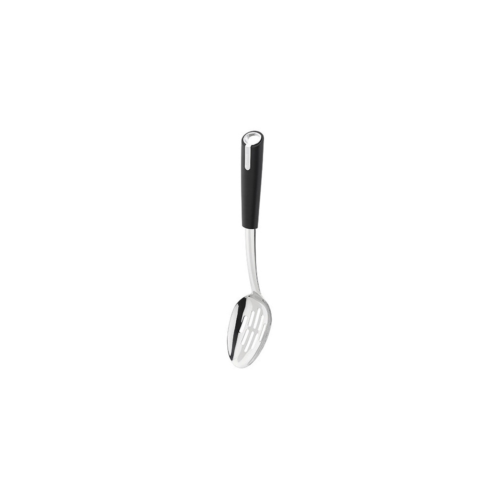 Judge Satin Black Slotted Spoon