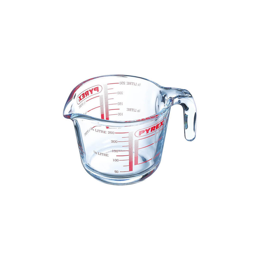 Pyrex GLSMJ1/2PT Glass Measuring Jug, 250 ml - Clear