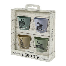 Eddingtons Vintage Hare Egg Cup Pails, Set of 4