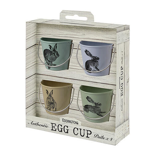 Eddingtons Vintage Hare Egg Cup Pails, Set of 4