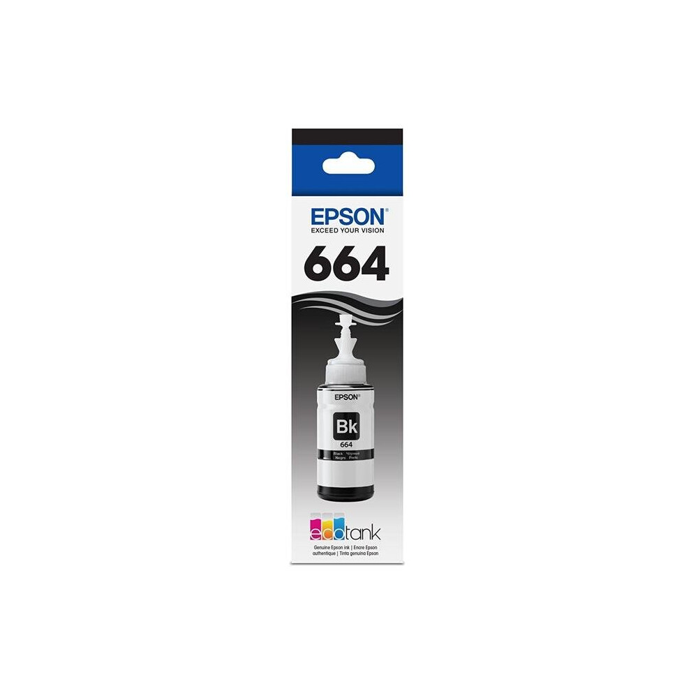 Photos - Printer Part Epson America T664120 EcoTank Ink Bottle, Black Black T664120 