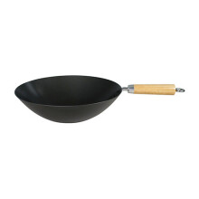 Swift Spice 30 cm/ 12-inch Heavy Gauge Non Stick Carbon Steel Wok