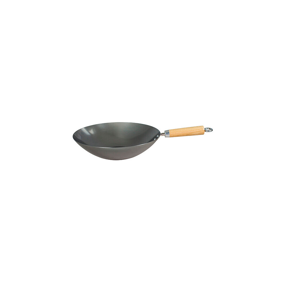 Dexam Swift Spice 30 Cm/ 12-Inch Heavy Gauge Carbon Steel Wok