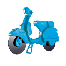 Eddingtons Blue Lambretta Scooter Pizza Cutter