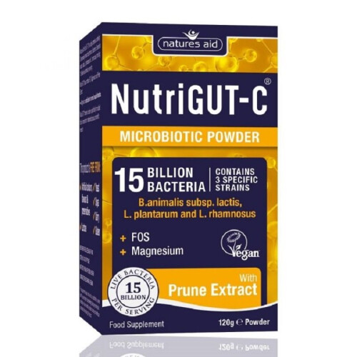 Natures Aid Natures Aid NutriGut-C Microbiotic Powder with Prune Extract 120g Powder