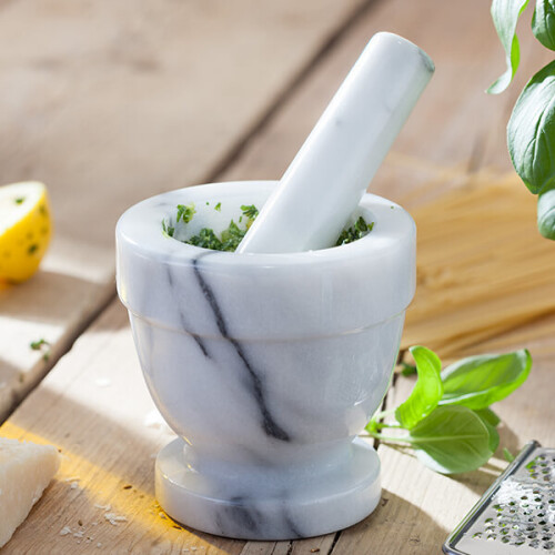 Judge Judge Mortar and Pestle, White, 10.5 x 10 cm 2