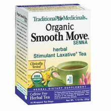 Traditional Medicinals, Smooth Move Biologique, Original avec Séné, Sans Caféine, 16 Sachets de Thé Emballés, 1,13 oz (32 g)