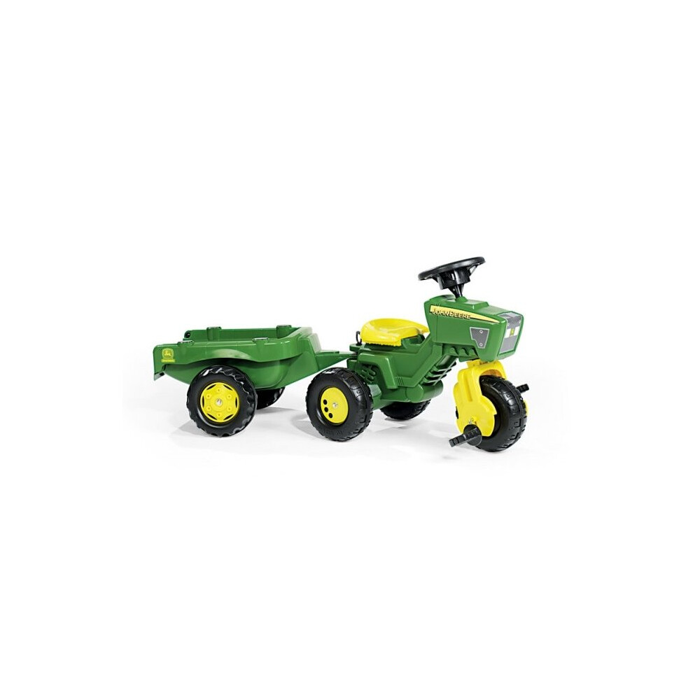 Rolly Toys John Deere Trio Trac With Electronic Steering Wheel & Trailer