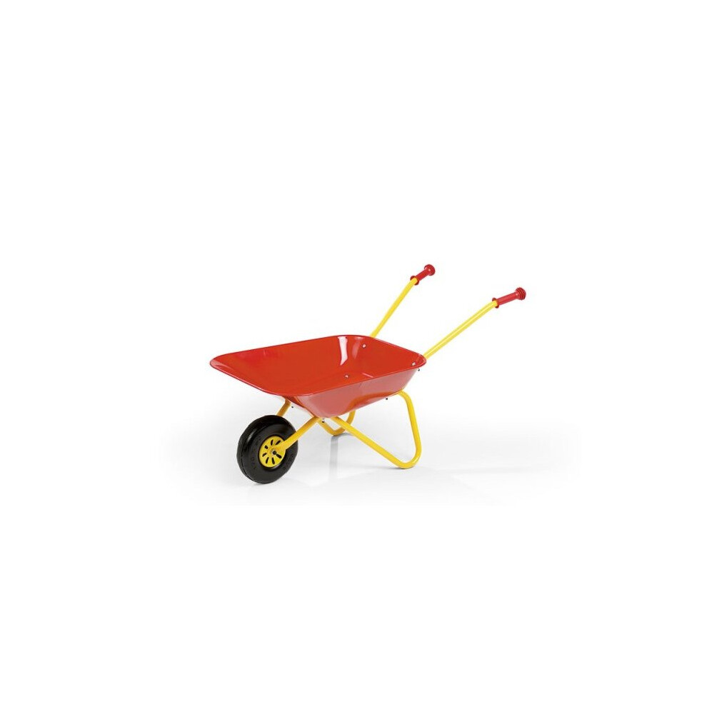 Child's Red Metal Wheelbarrow