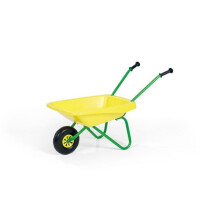 Child's Metal & Plastic Wheelbarrow Yellow & Green