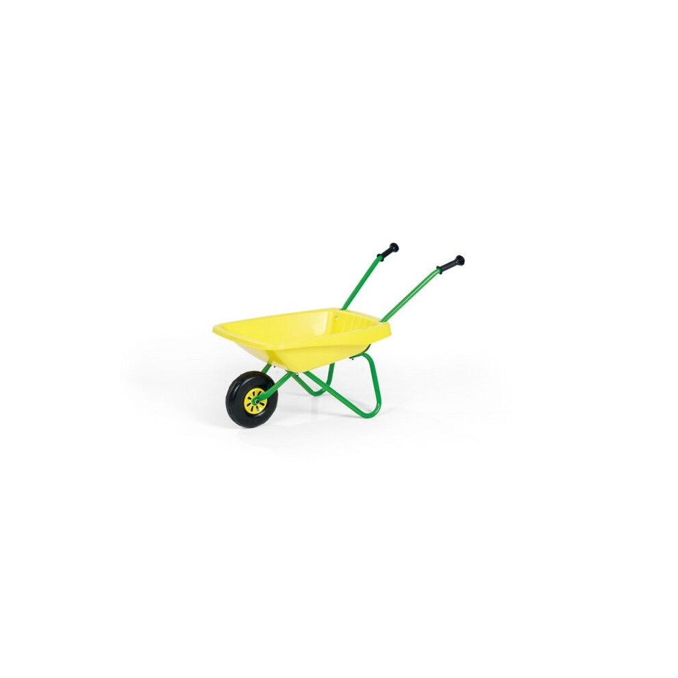 Child's Metal & Plastic Wheelbarrow Yellow & Green