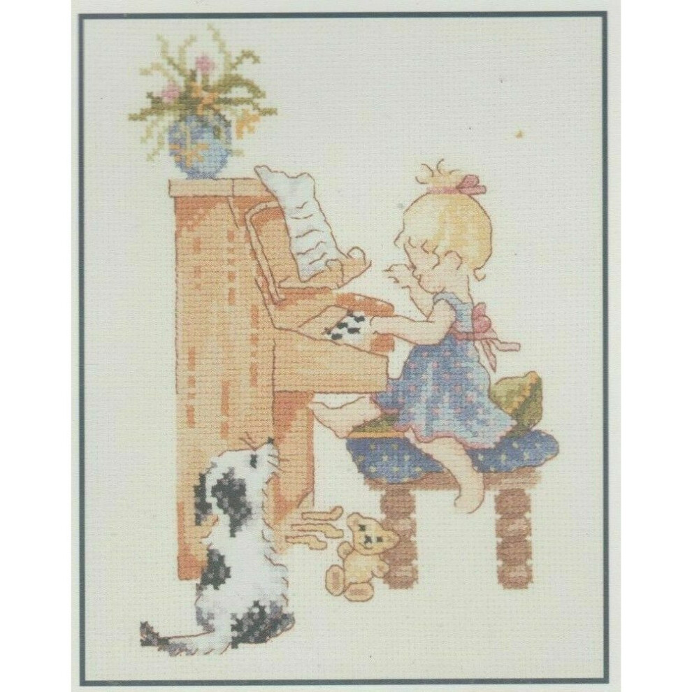Chloe Playing The Piano Counted Cross Stitch Kit