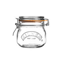 Kilner Clip Top Round Jar 0.5 Litre - Airtight for Preserves & Dry Storage (Rice, Tea, Coffee)