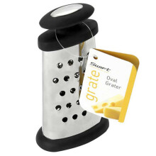 Dexam 15 cm/ 6-inch Soft Grip Oval Grater with Non-slip Base, Silver