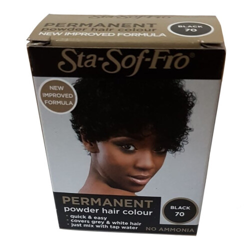 Sta-Sof-Fro Permanent Powder Hair Colour Black 6g