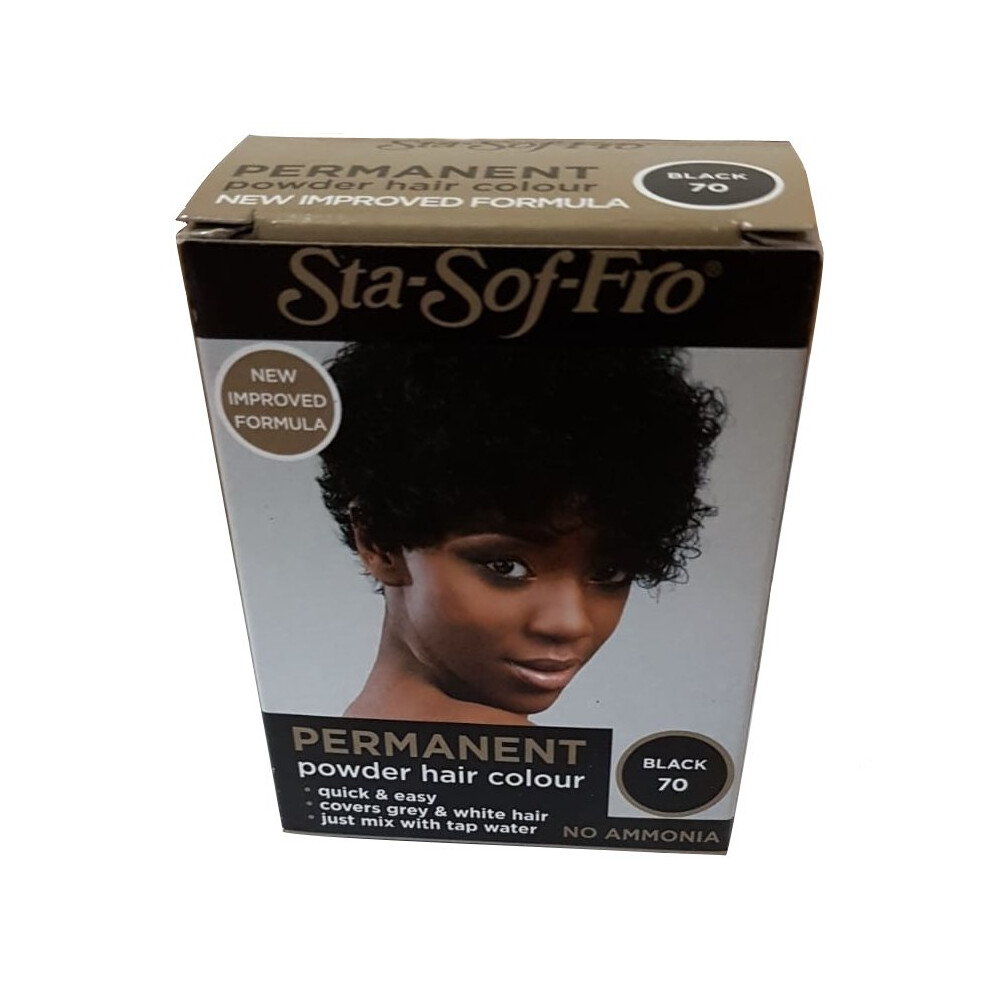 Sta-Sof-Fro Permanent Powder Hair Colour Black 6g