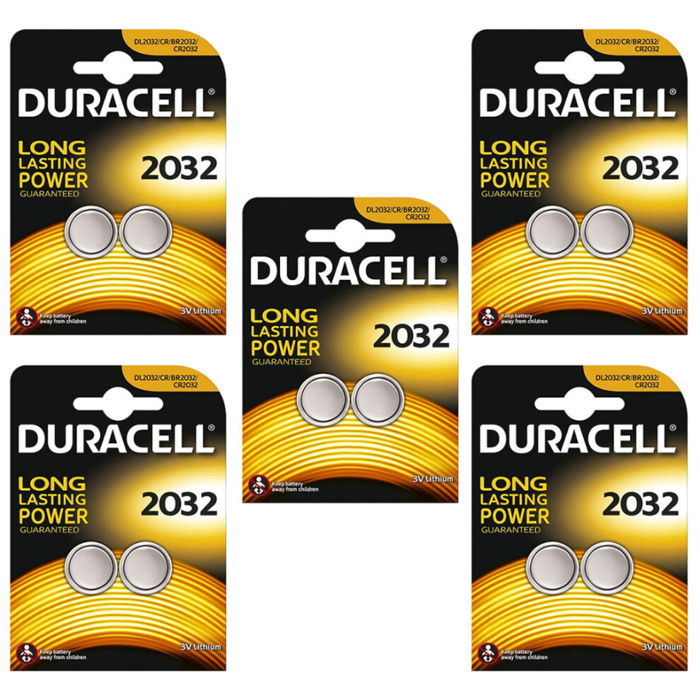 Duracell CR2032 Lithium Coin Cell Batteries 2032 DL2032 3V Battery 10 Pack