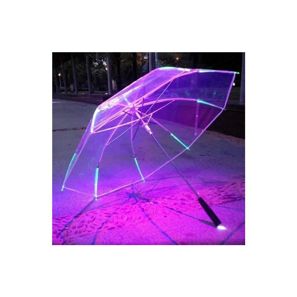 LED Blade Runner Change Color Flashlight Flash Light Clear Umbrella
