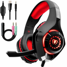 PS4/PC Gaming Headset,Gamers Headphones with LED Noise Cancelling Mic