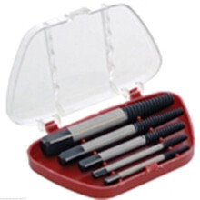 5 pc Damaged Screw Extractor Bolt Screw Stud Remover Easy Out + Case