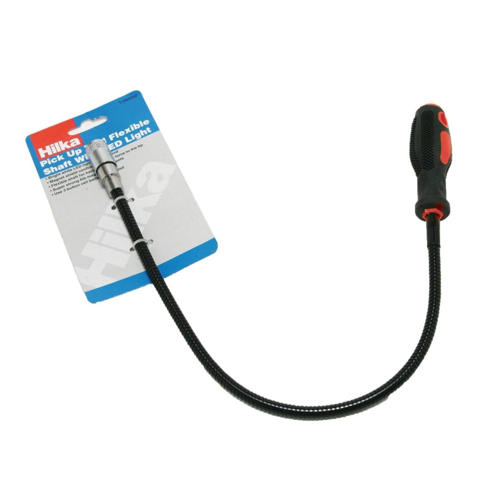 6Lb Magnetic Pick Up Tool With Led & Flexible Bendable Shaft - Reach Tight Spots & Retrieve Metal Objects Light