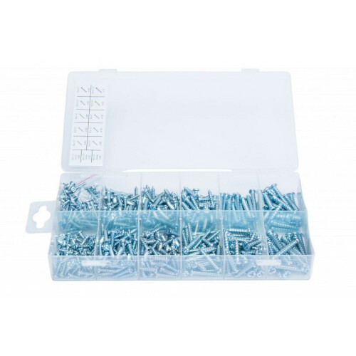 550pc αυτοκόλλητες βίδες λαμαρίνας βίδες Phillips Head Assortment 3mm-5mm 2