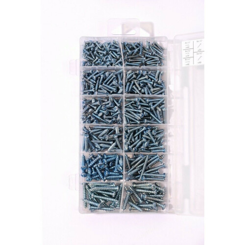 550pc αυτοκόλλητες βίδες λαμαρίνας βίδες Phillips Head Assortment 3mm-5mm