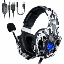 PS4/PC RGB Gaming Headset,Gamers Headphones with Noise Cancelling Mic