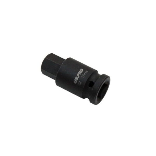us pro US PRO Tools 1/2" Dr Impact Hex Bit Socket M17 X 55MM 3323