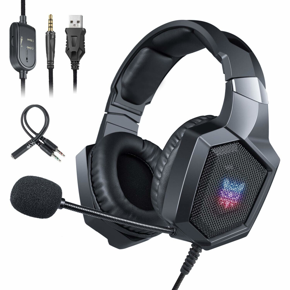 Gaming Headset,K8 7.1 Channel Surround Sound Gamers Headphones 6951971034607