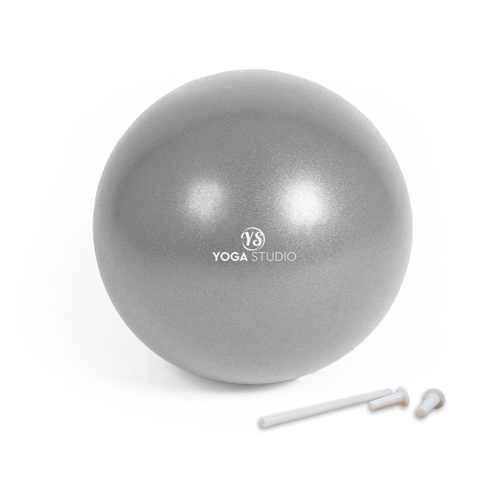 (10 (Silver)) Yoga Studio Exercise & Pilates Ball | Inflatable Yoga Ball