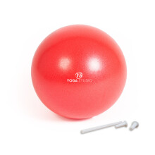 (9 Inch (Red)) Yoga Studio Exercise & Pilates Ball | Inflatable Yoga Ball