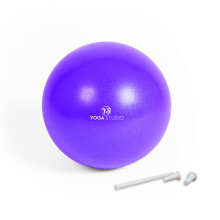 (8 Inch (Purple)) Yoga Studio Exercise & Pilates Ball | Inflatable Yoga Ball
