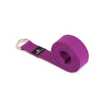 (Violet Magenta) Yoga Studio Belt Strap Metal D-Ring Buckle 2.5m