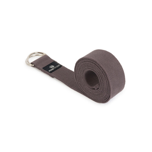 (Stone Grey) Yoga Studio Belt Strap Metal D-Ring Buckle 2.5m