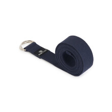 (Navy) Yoga Studio Belt Strap Metal D-Ring Buckle 2.5m