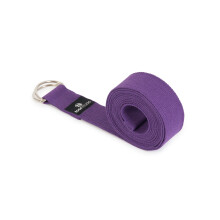 (Purple) Yoga Studio Belt Strap Metal D-Ring Buckle 2.5m