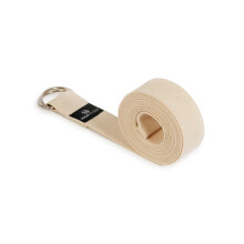 (Natural White) Yoga Studio Belt Strap Metal D-Ring Buckle 2.5m