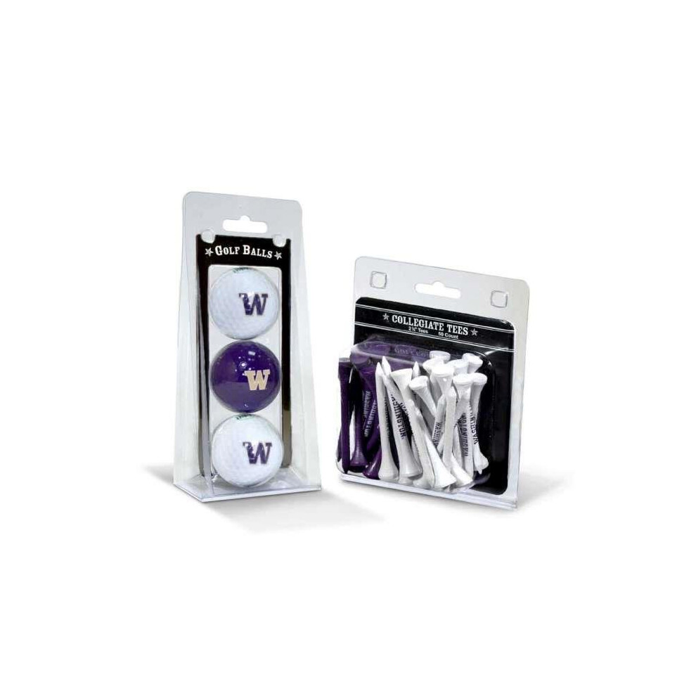 Photos - Golf Team  28599 Washington NCAA 3  Balls & 50  Tees Pack